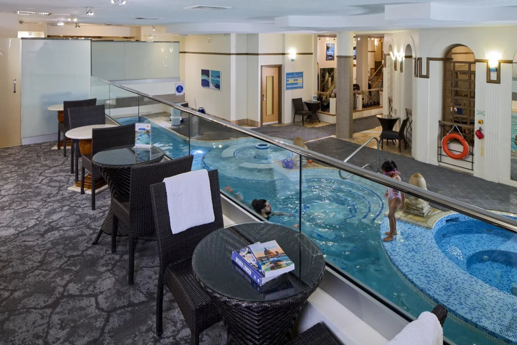 Spa lounge pool view aquilla-swim-club